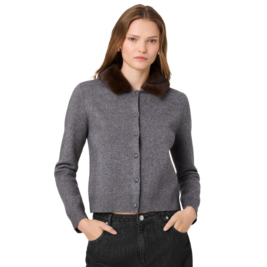 French Connection Women's Sloane Collar Button-Front Cardigan