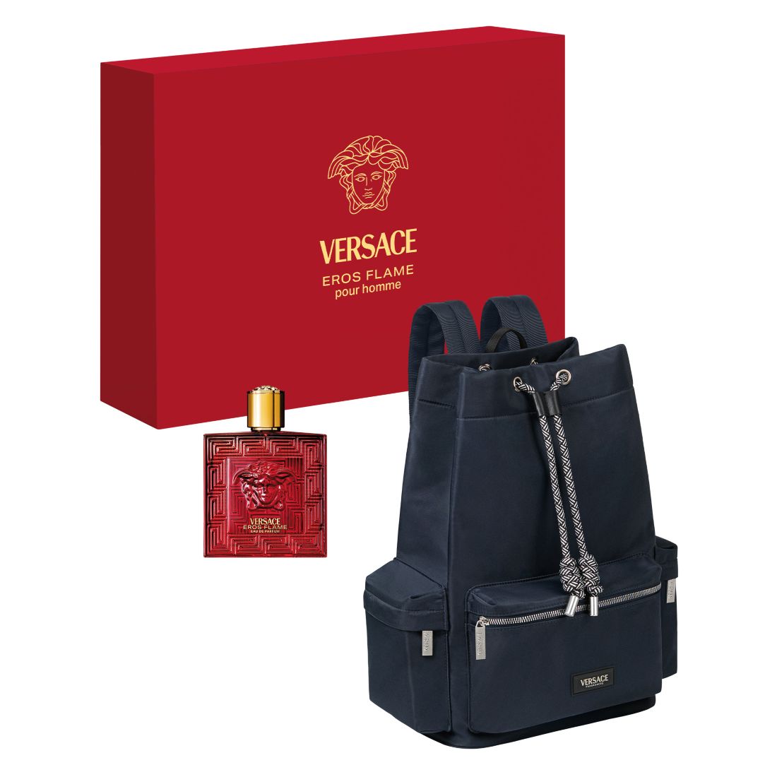 Versace 2-Piece Eros Flame Eau de Parfum Summer Set with Backpack