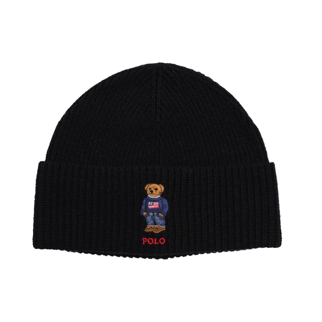 Polo Ralph Lauren Men's Solid Flag Bear Beanie Hat