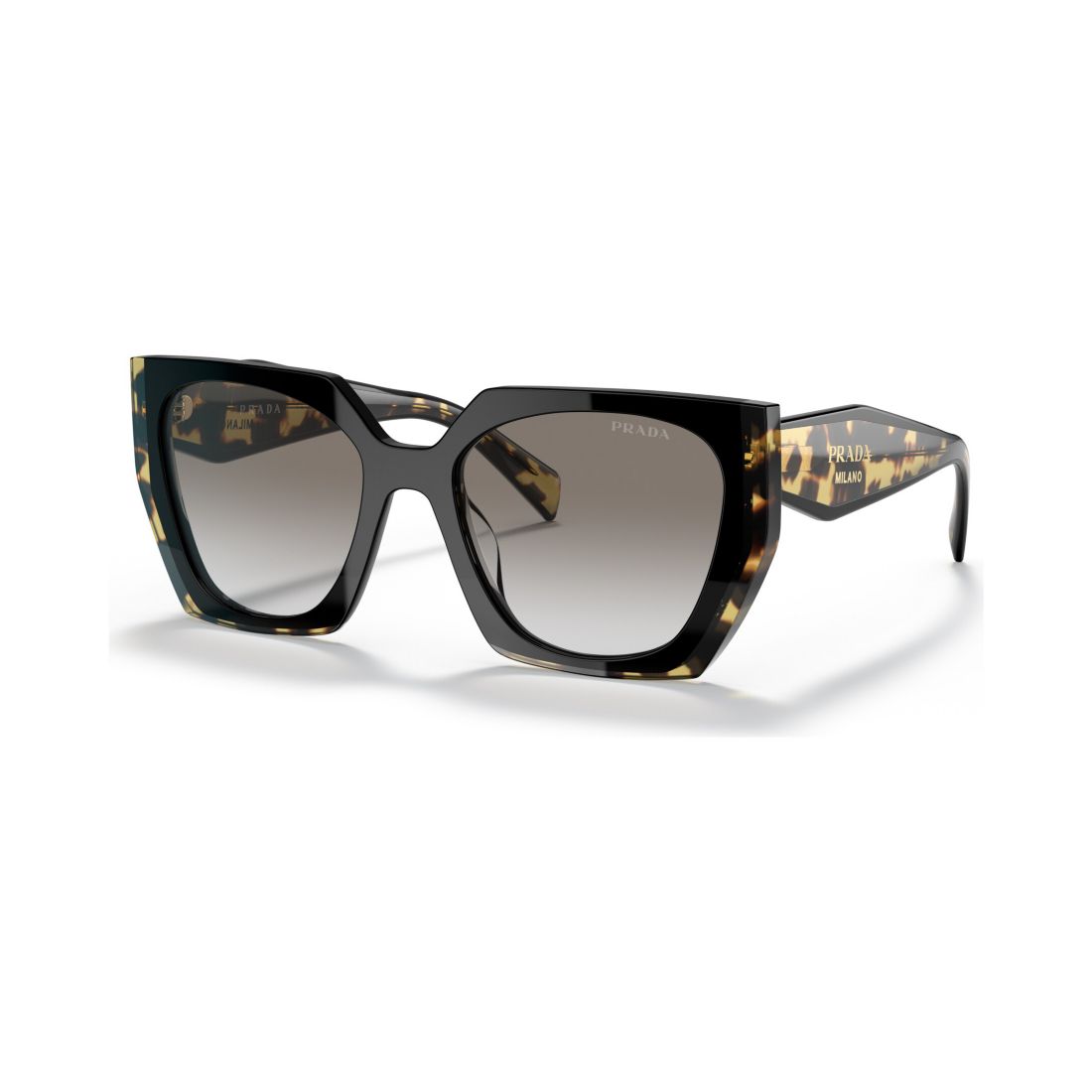 Prada Rectangular Women's Sunglasses, Pr 15WS - Black, Medium Tortoise