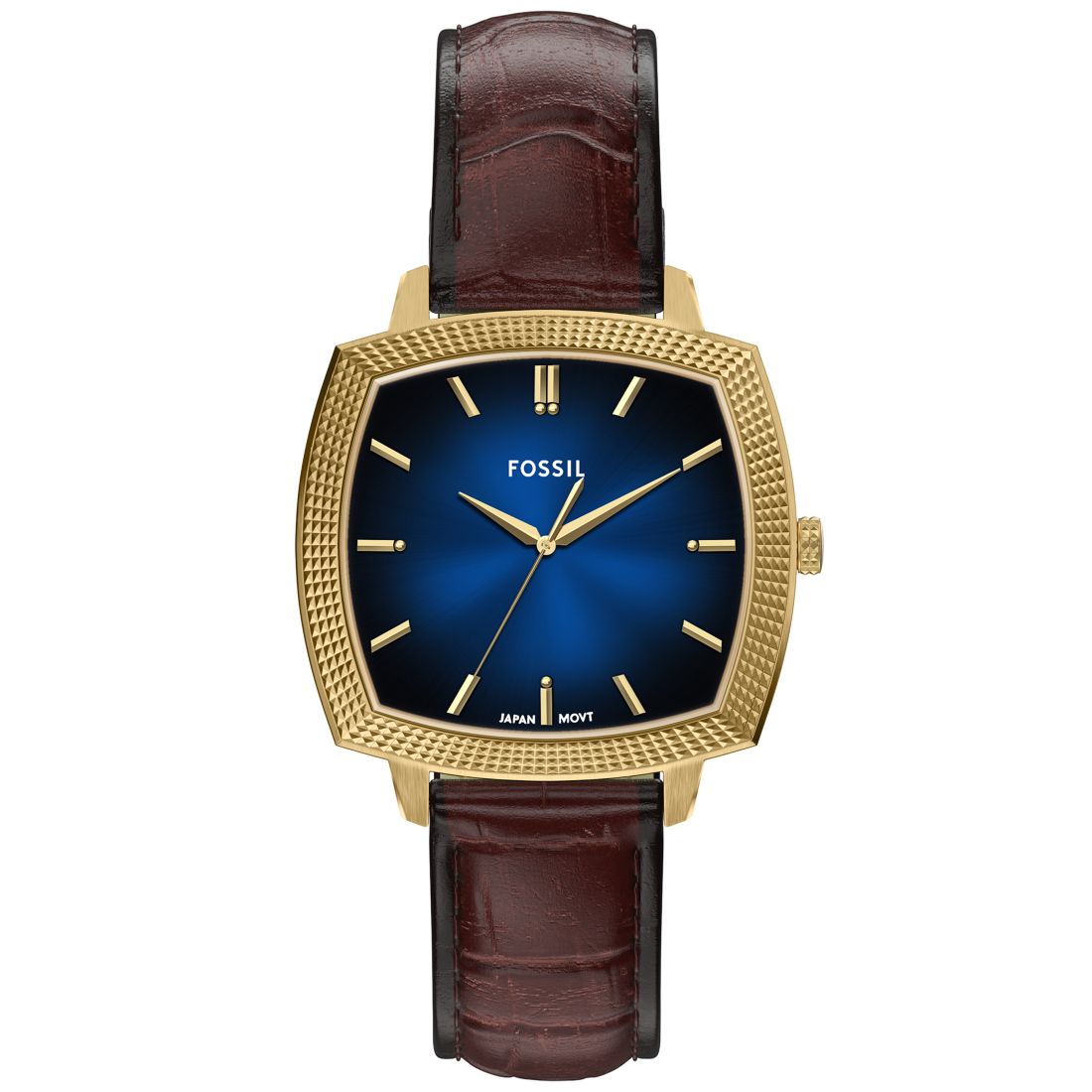 Fossil Unisex Nick Jonas x Machine Luxe Vignette Brown Croco Leather Watch, 37mm