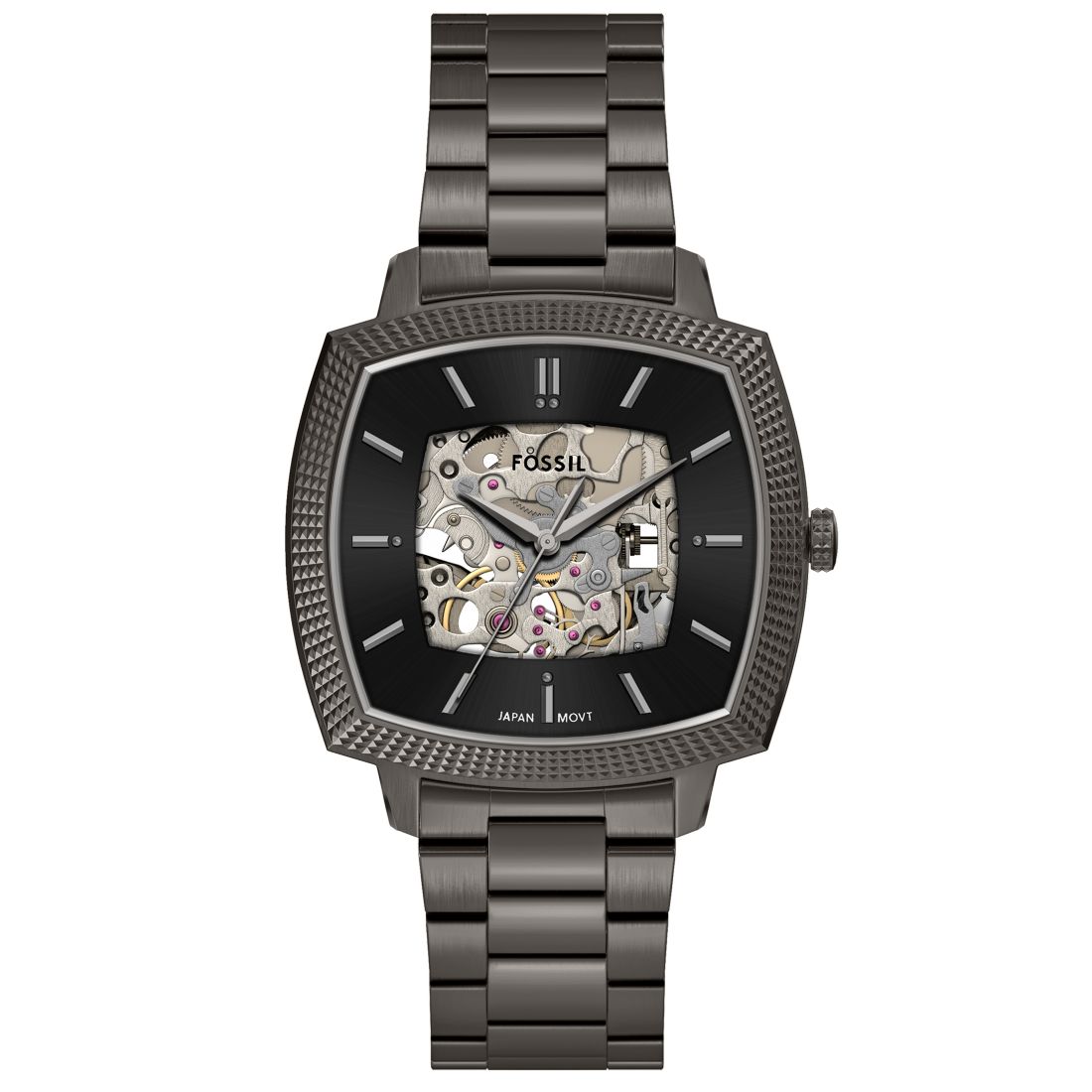 Fossil Unisex Nick Jonas x Machine Luxe Automatic Gunmetal Stainless Steel Watch, 40mm