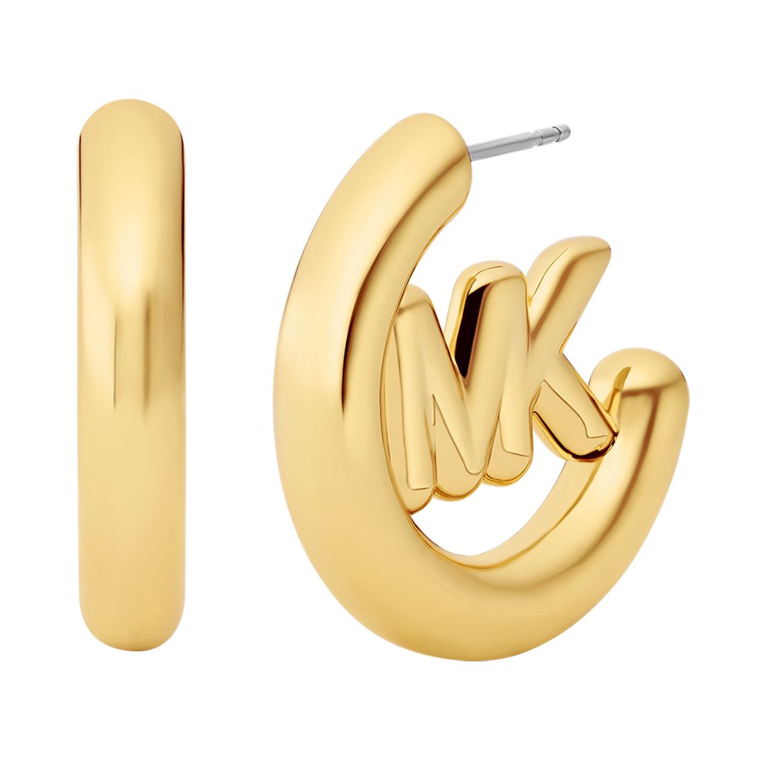 Michael Kors Logo Hoop Earrings
