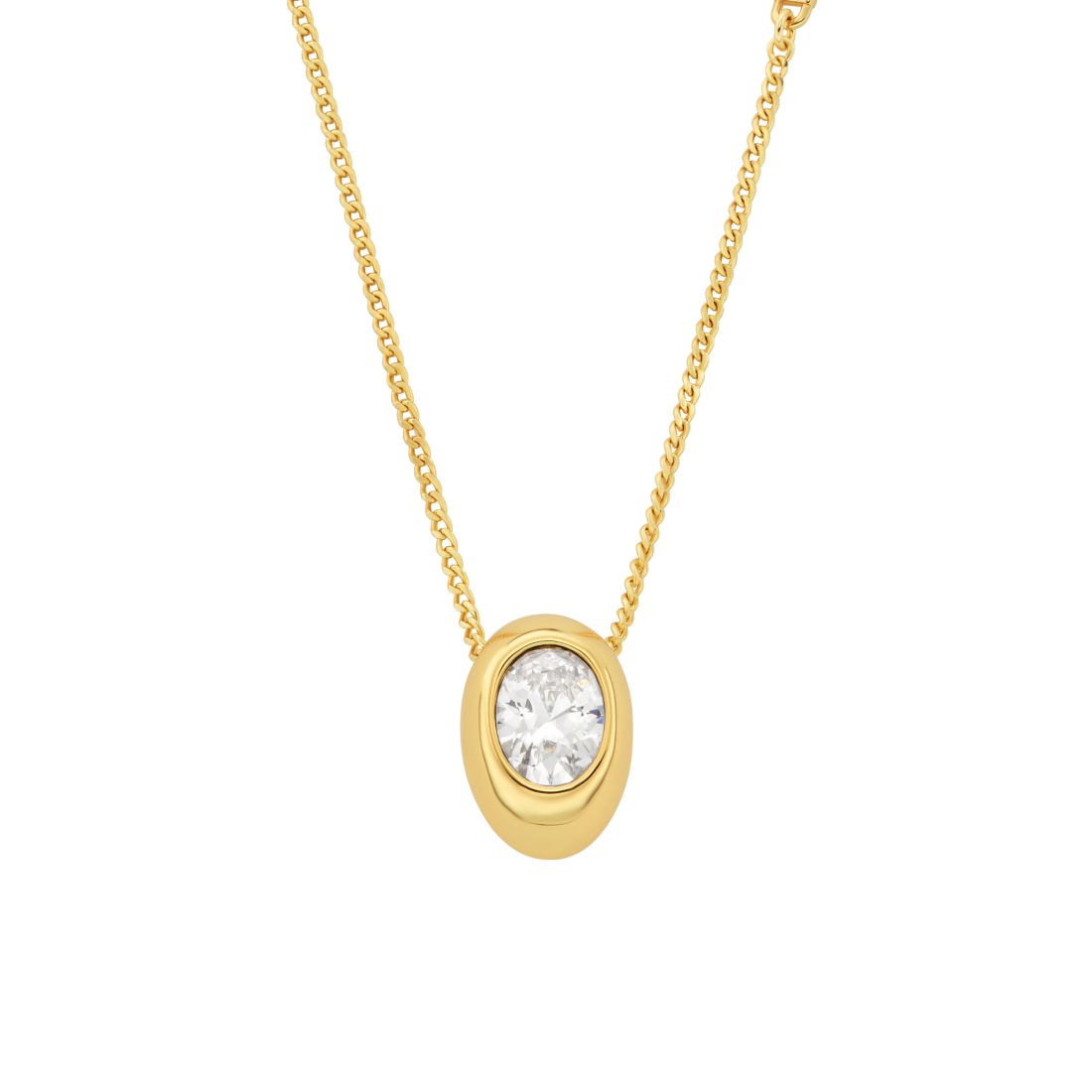 Michael Kors Oval Stone Pendant Necklace