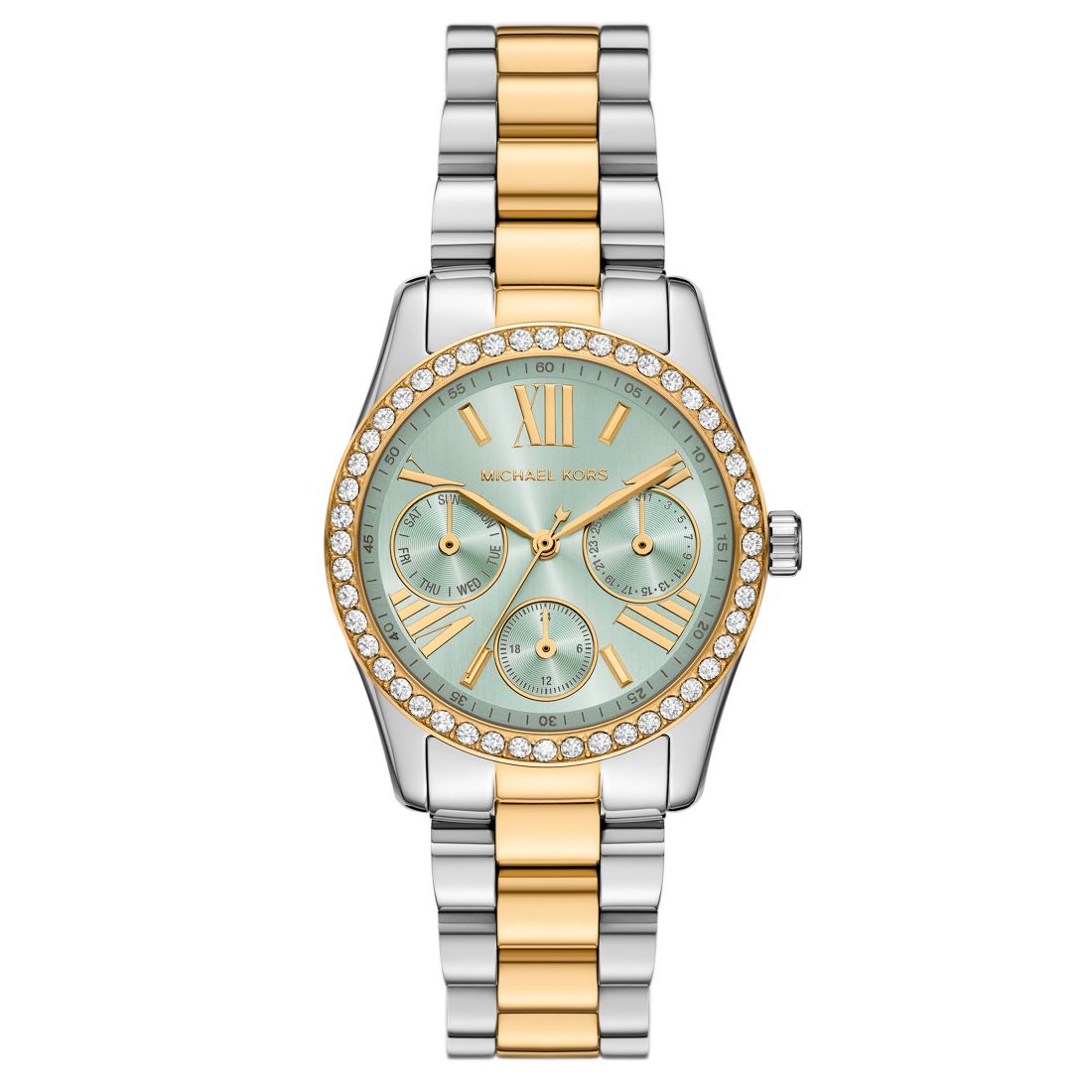 Michael Kors Women's Lexington Quartz Multifunction Two-Tone Stainless Steel Watch 34mm
