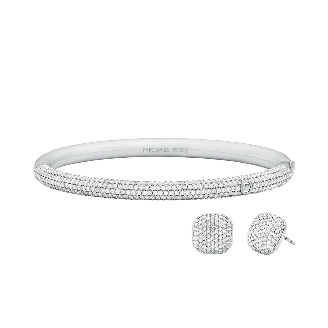 Michael Kors Pave Bangle Bracelet and Earring Set