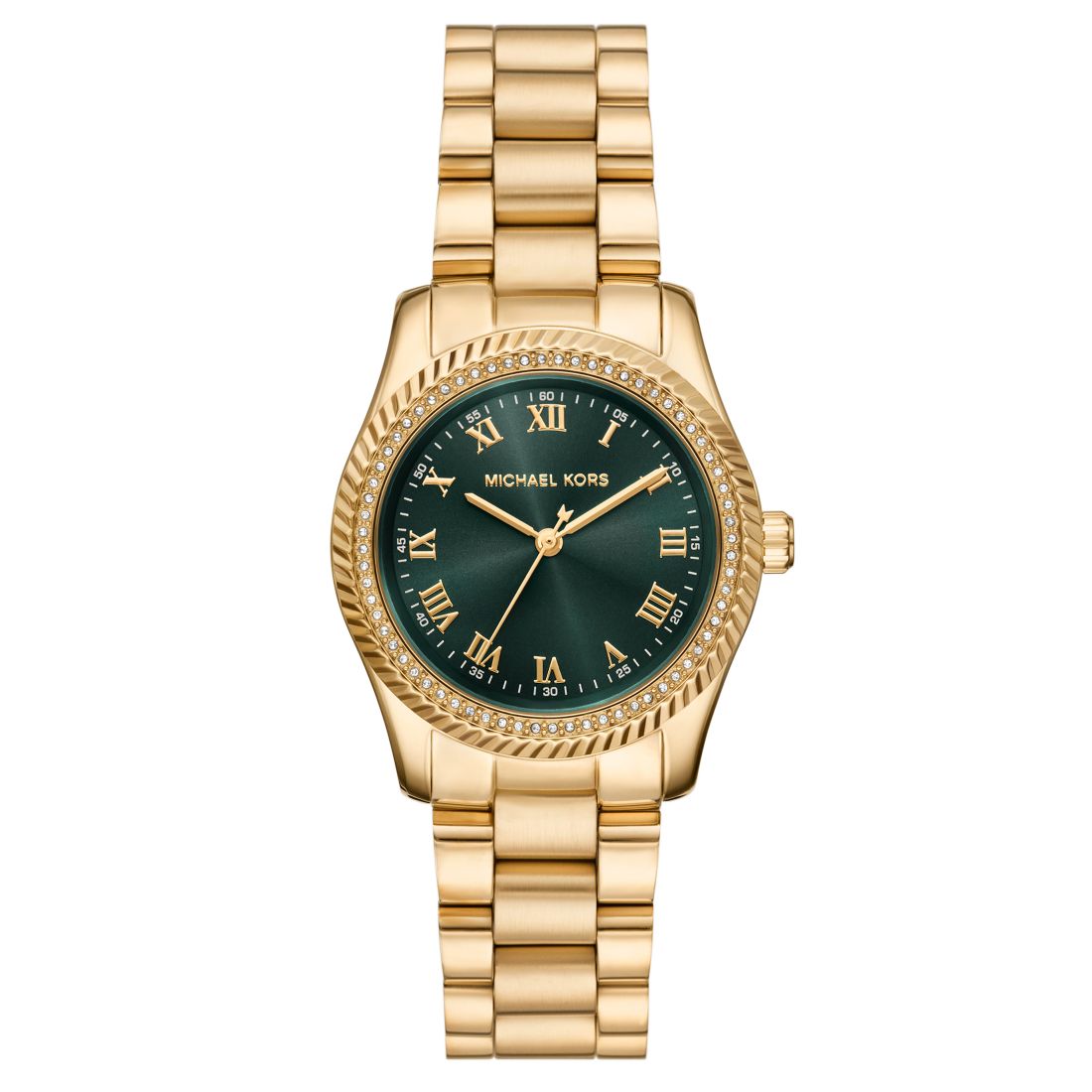 Michael Kors Michael Michael Kors Women's Lexington Three-Hand Gold-Tone Stainless Steel Watch 33mm