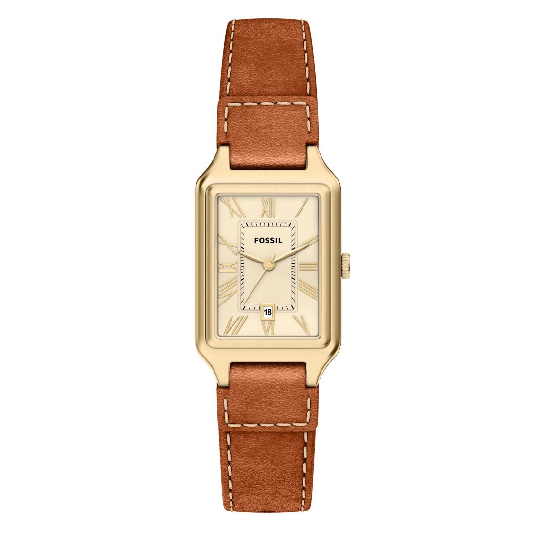 Fossil Women's Raquel Three-Hand Date Medium Brown Leather Watch 23mm