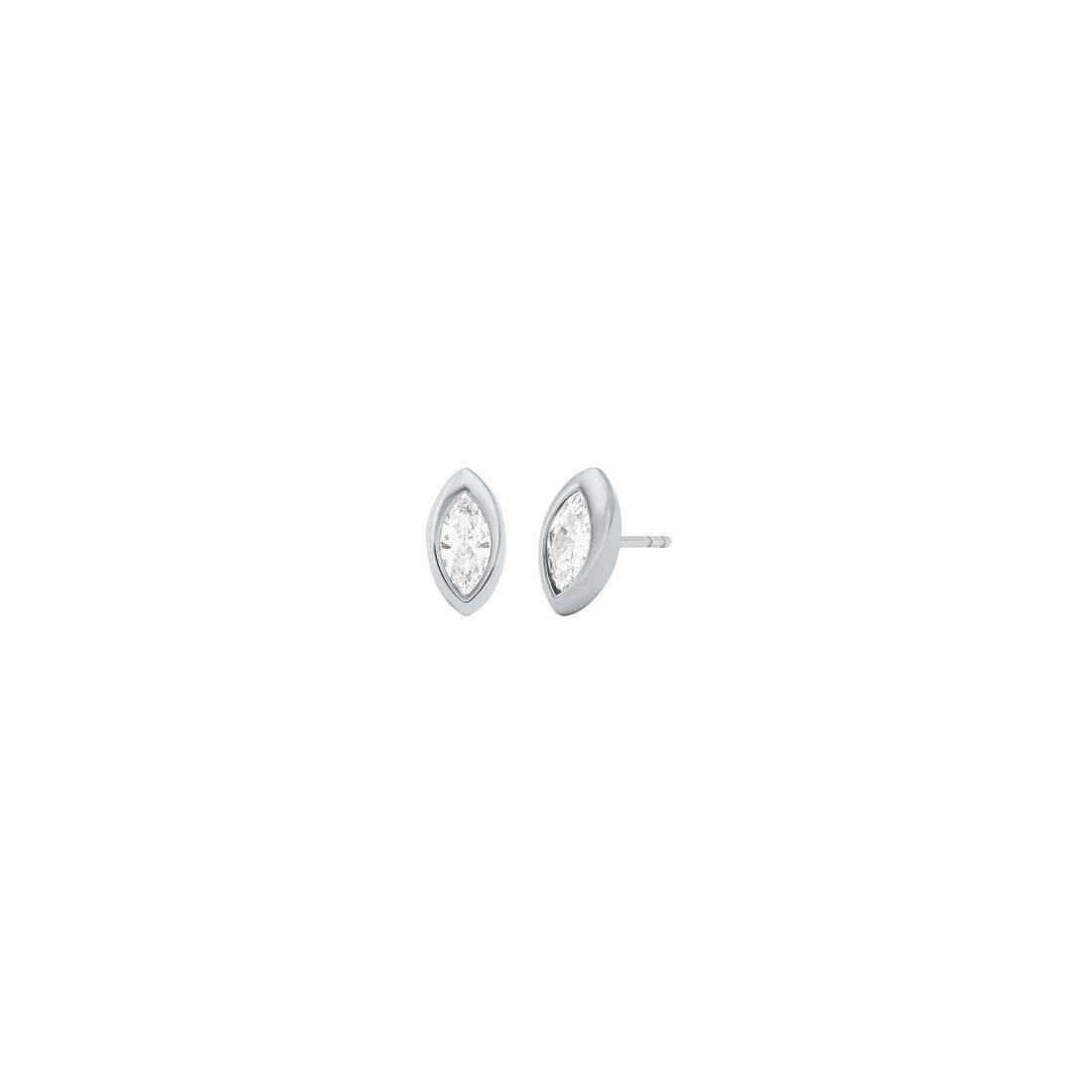 Michael Kors Bezel-Set Marquise Stud Earrings