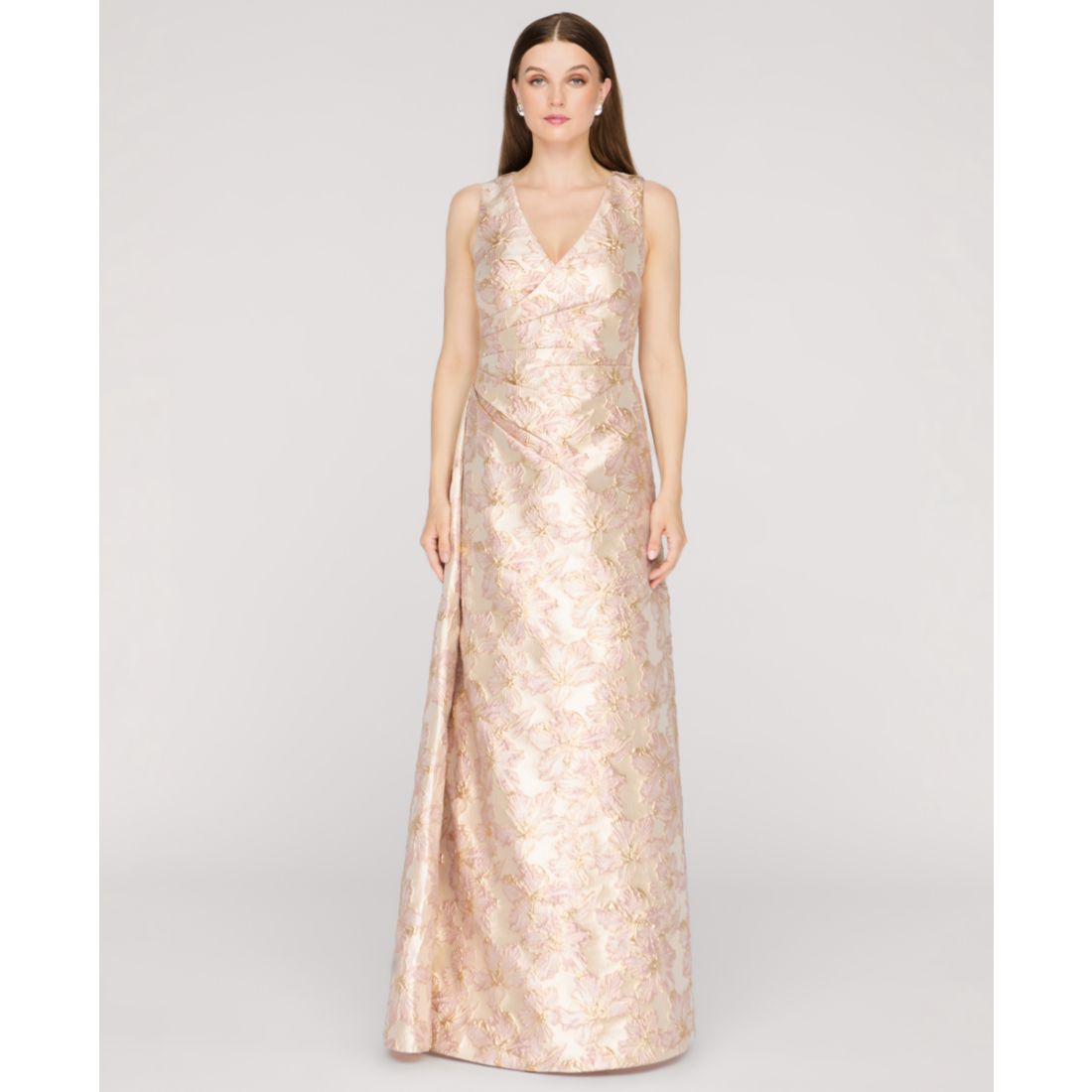 Js Collections Women's Deborah Sleeveless Side Wrap Gown