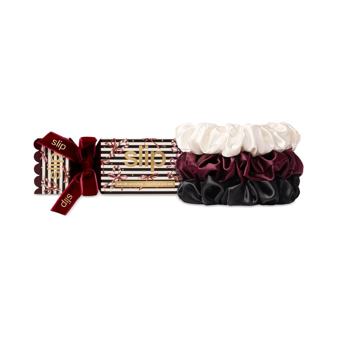 Slip 3-Pc. Pure Silk Large Sugar Plum Scrunchie Cracker
