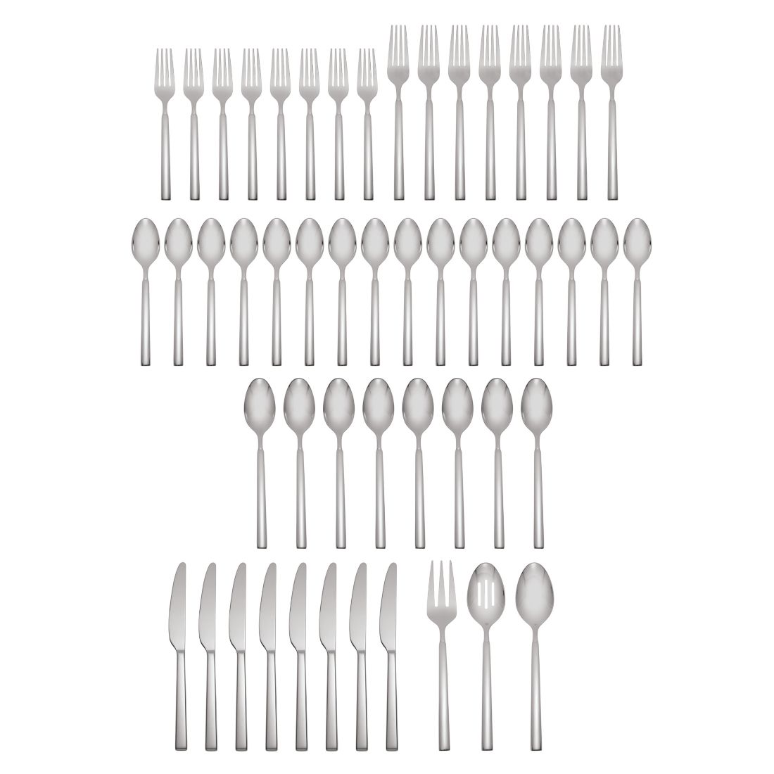Cambridge Silversmiths Stainless Steel Drew Mirror 51-Pc. Flatware Set, Service for 8