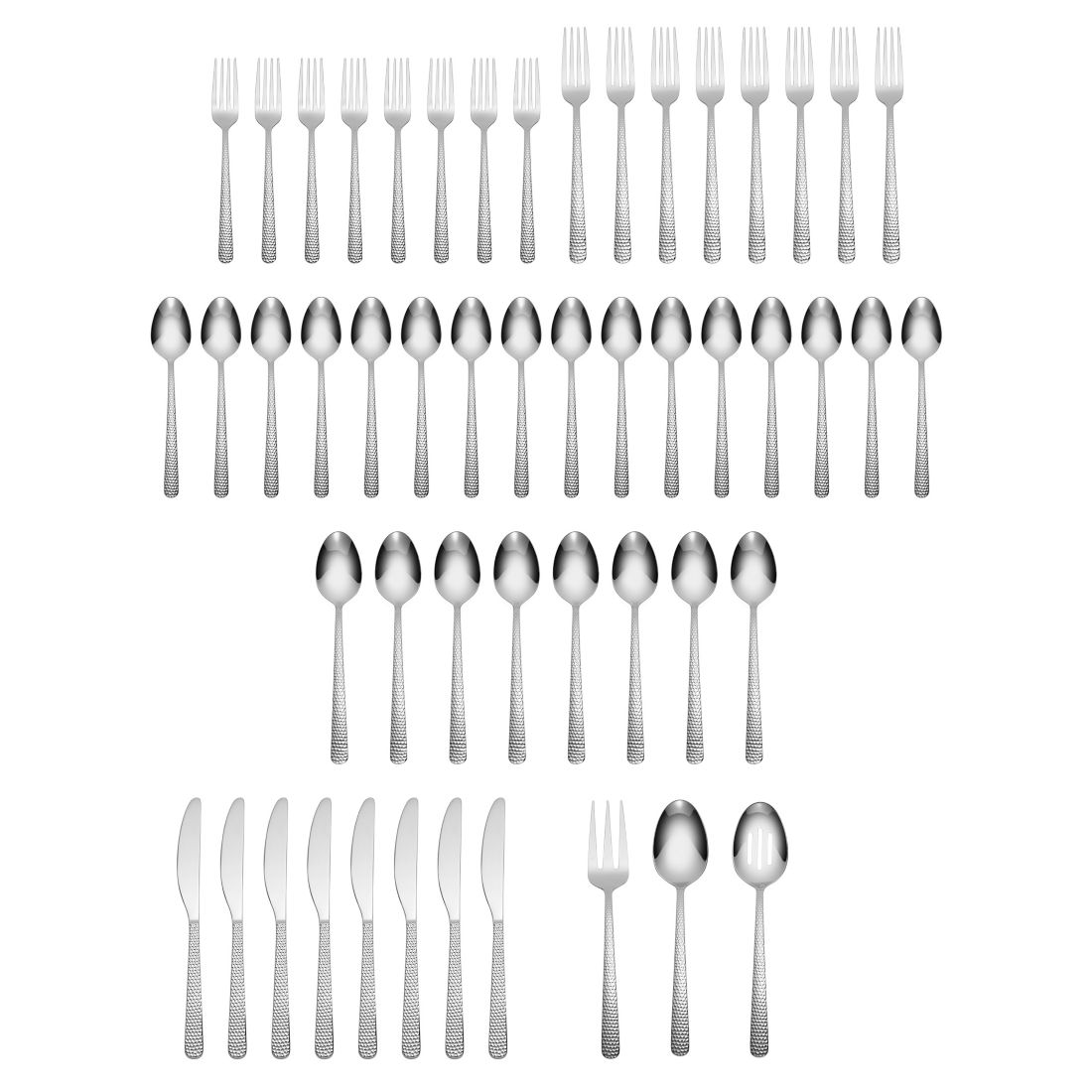 Cambridge Silversmiths Stainless Steel Sander Mirror 51-Pc. Flatware Set, Service for 8
