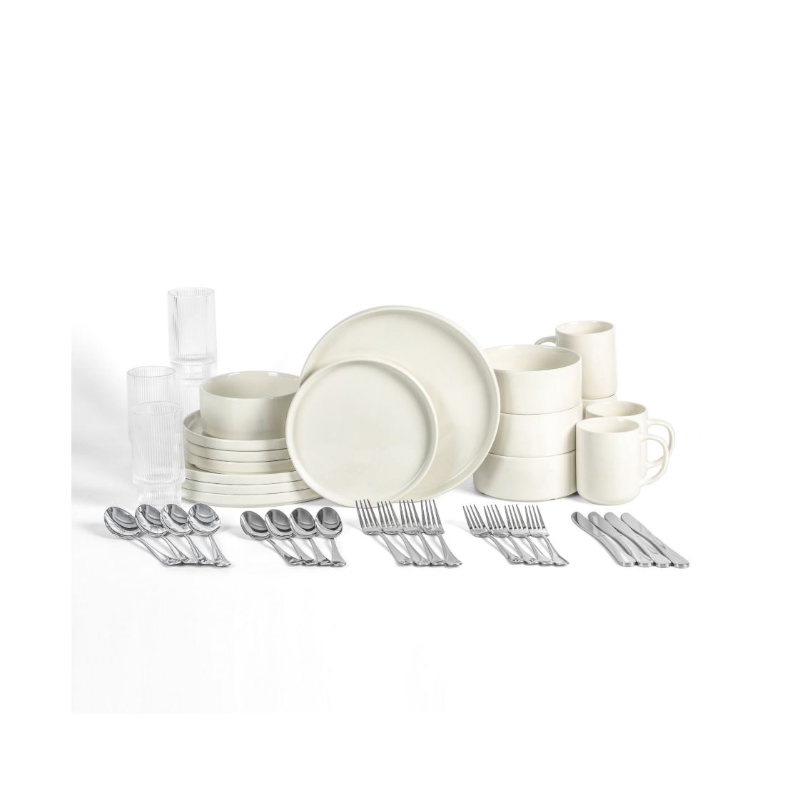 Stone Lain Dining Essential Kit 40-Piece Dinnerware Set, Service for 4