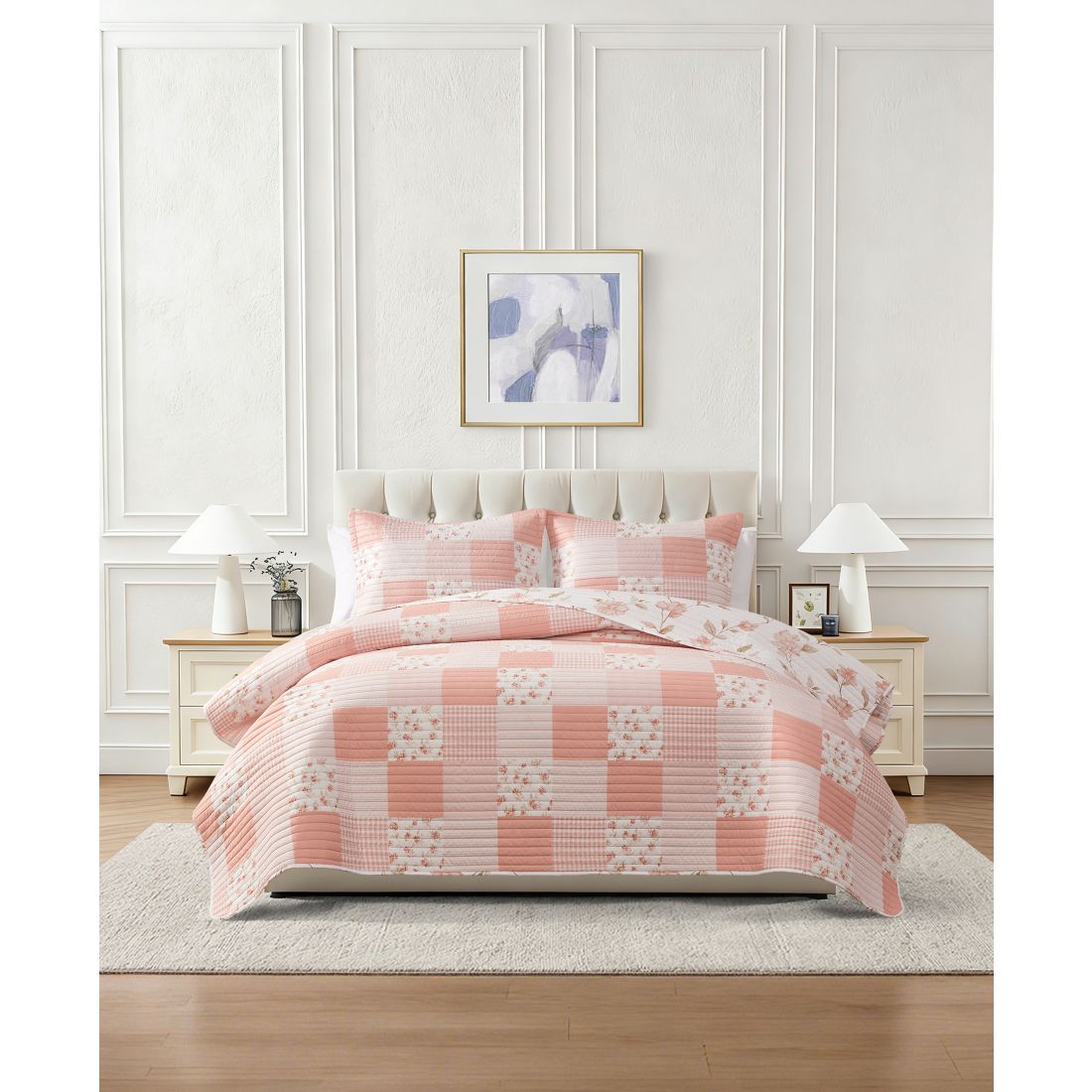 Chelsea Loft Pinsonic Patchwork Reversible 3-Pc. Quilt Set, King