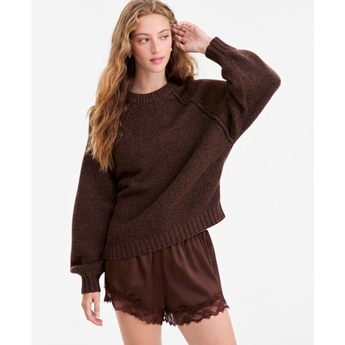 And Now This Petite Slouchy Pullover Oversized Sweater, Macy's Exclusive