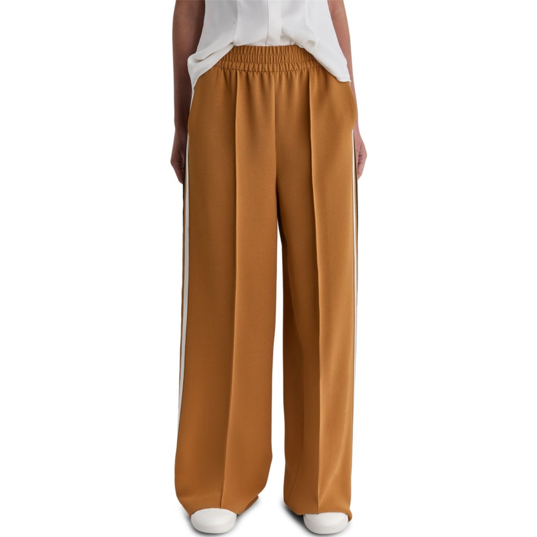 Bcbg Women's Mid-Rise Solid Wide-Leg Track Pants