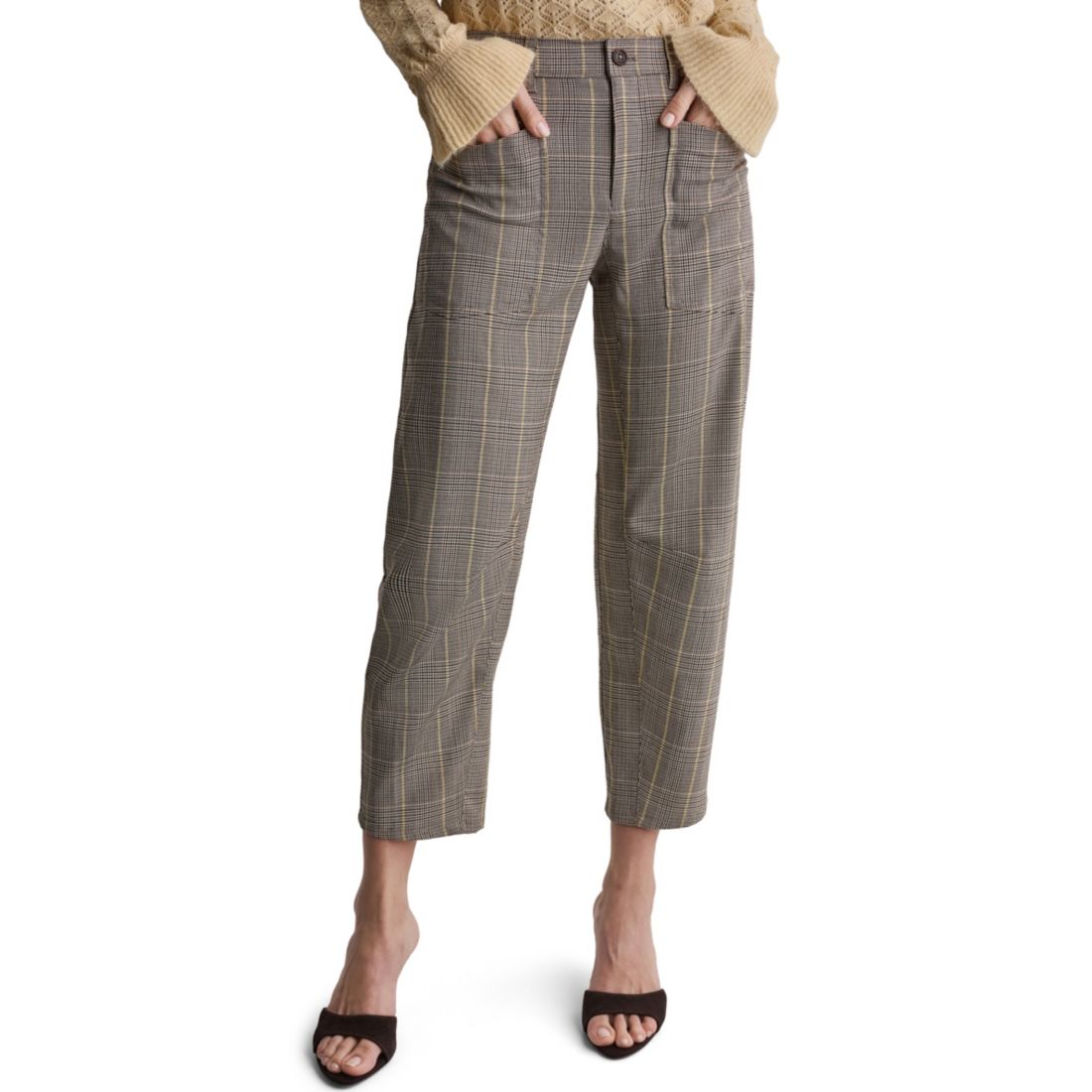 Bcbg Women's Plaid Barrel Pants
