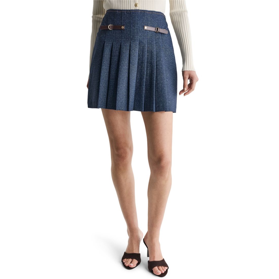 Bcbg Women's Pleated A-Line Mini Skirt