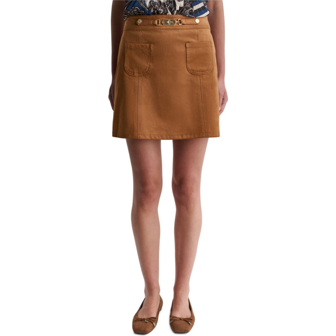 Bcbg Women's A-Line Patch-Pocket Mini Skirt