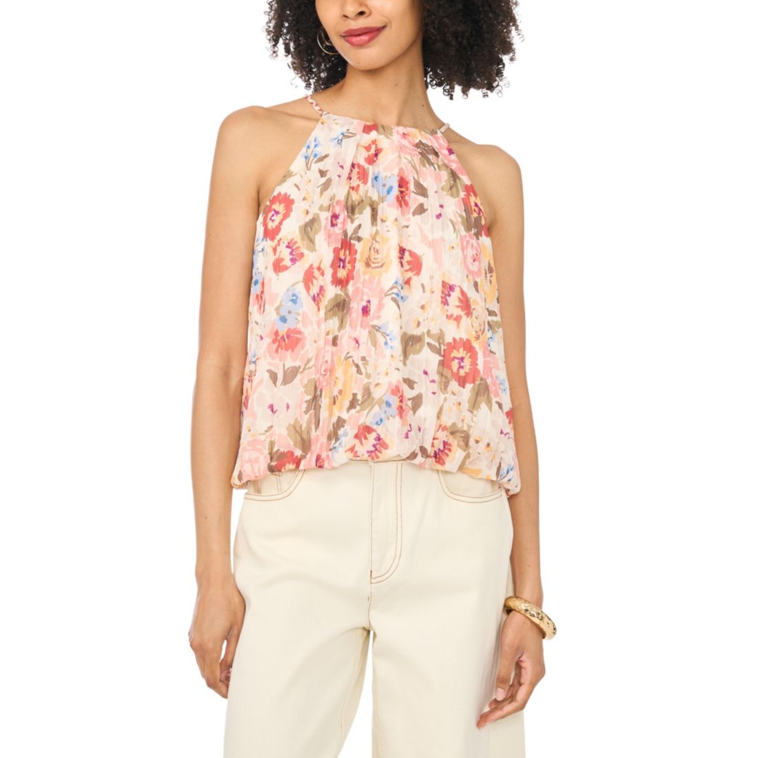Vince Camuto Women's Halter Neck Bubble Top