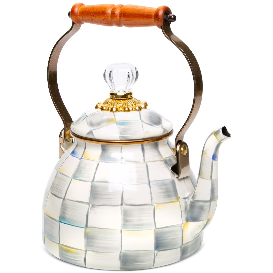 Mackenzie-childs Sterling Check 2-Qt. Tea Kettle