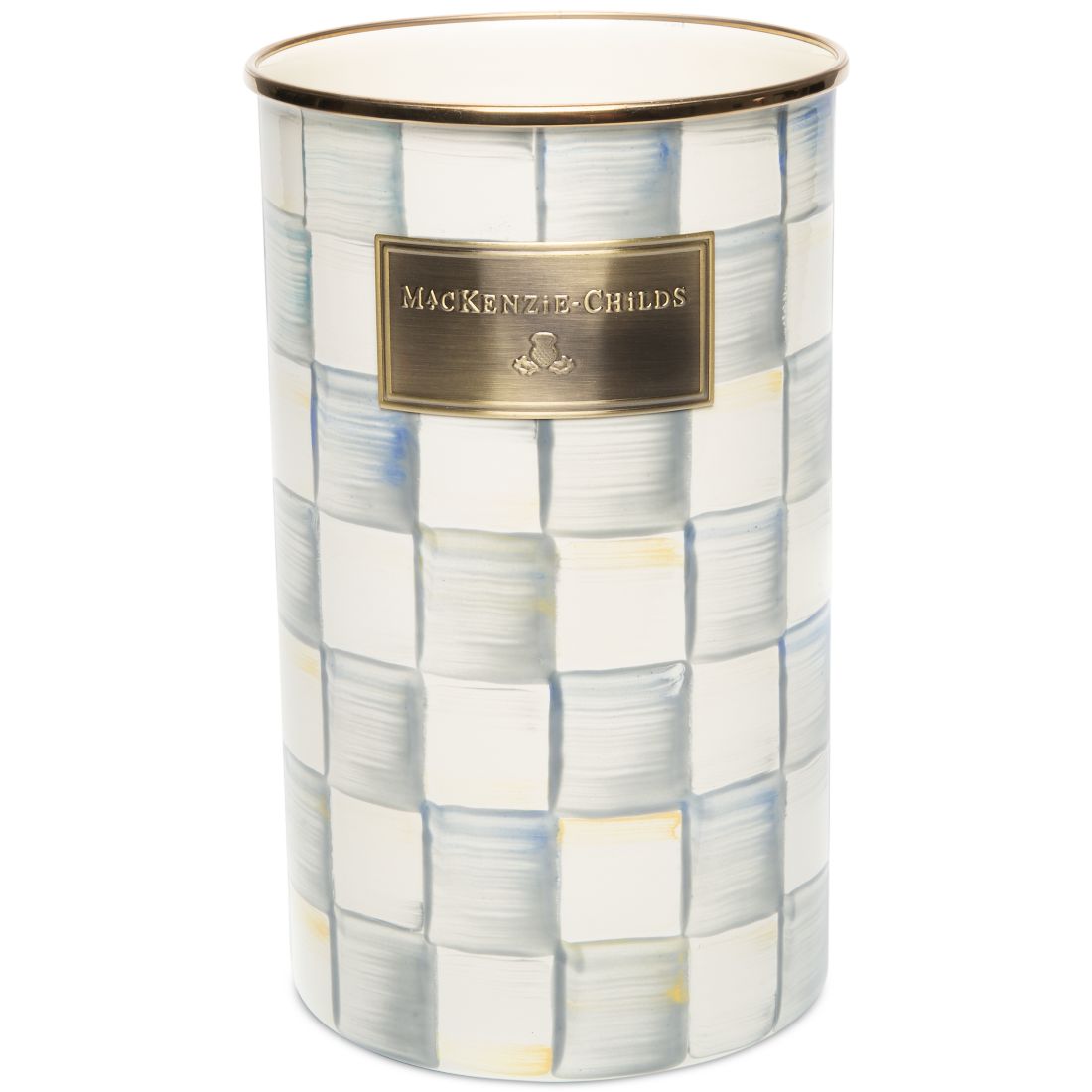 Mackenzie-childs Sterling Check Utensil Holder