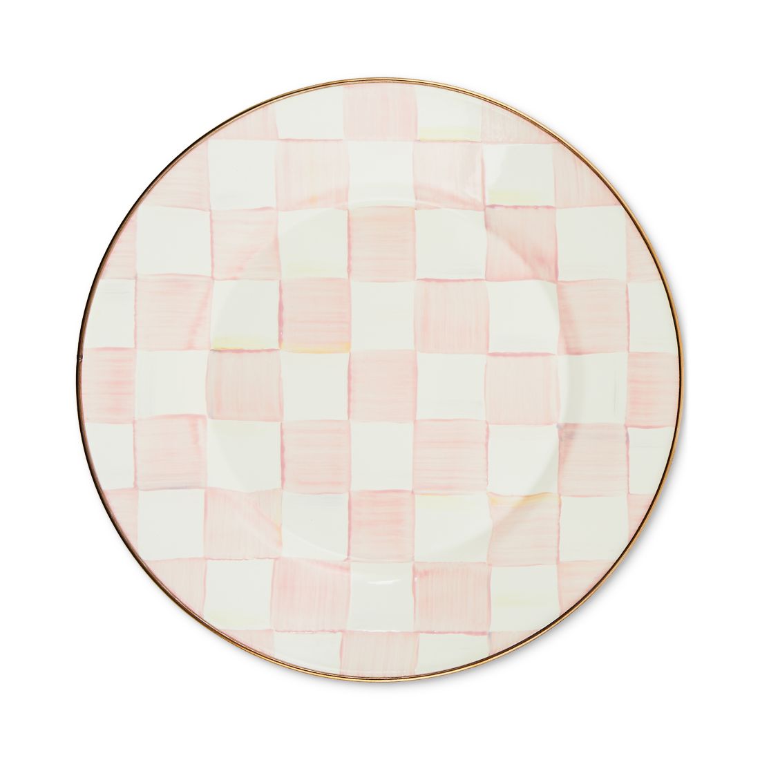 Mackenzie-childs Rosy Check Dinner Plate