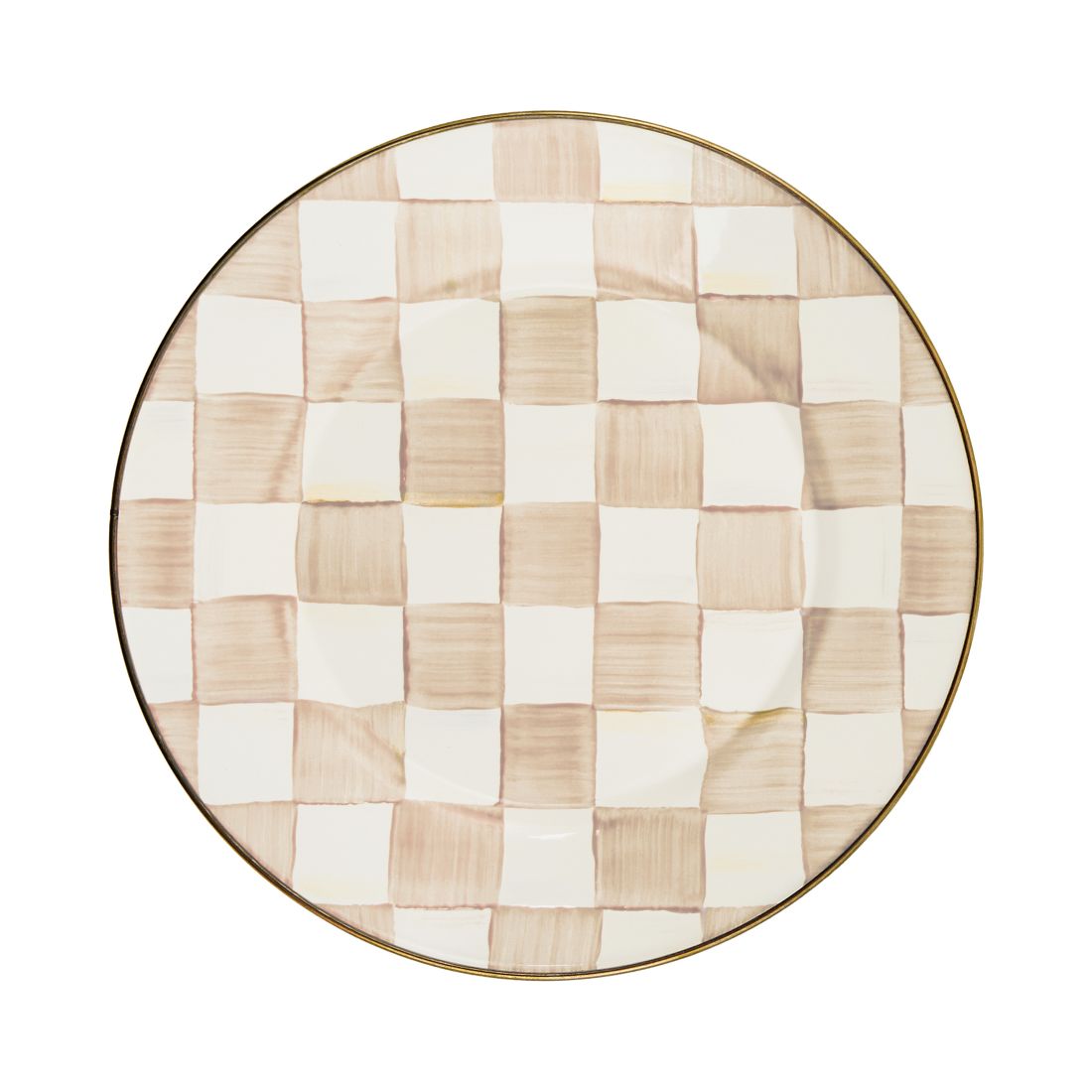 Mackenzie-childs Mocha Check Dinner Plate