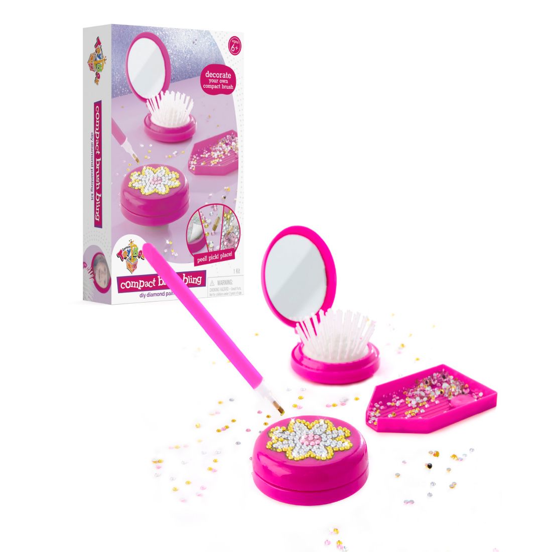 Geoffrey's Toy Box Compact Brush Bling Do It Yourself Diamond Painting Kit