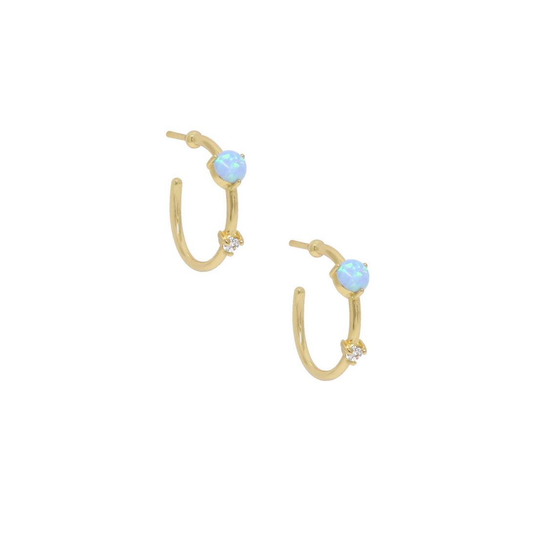 Ettika Kyocera Opal Huggie Hoops