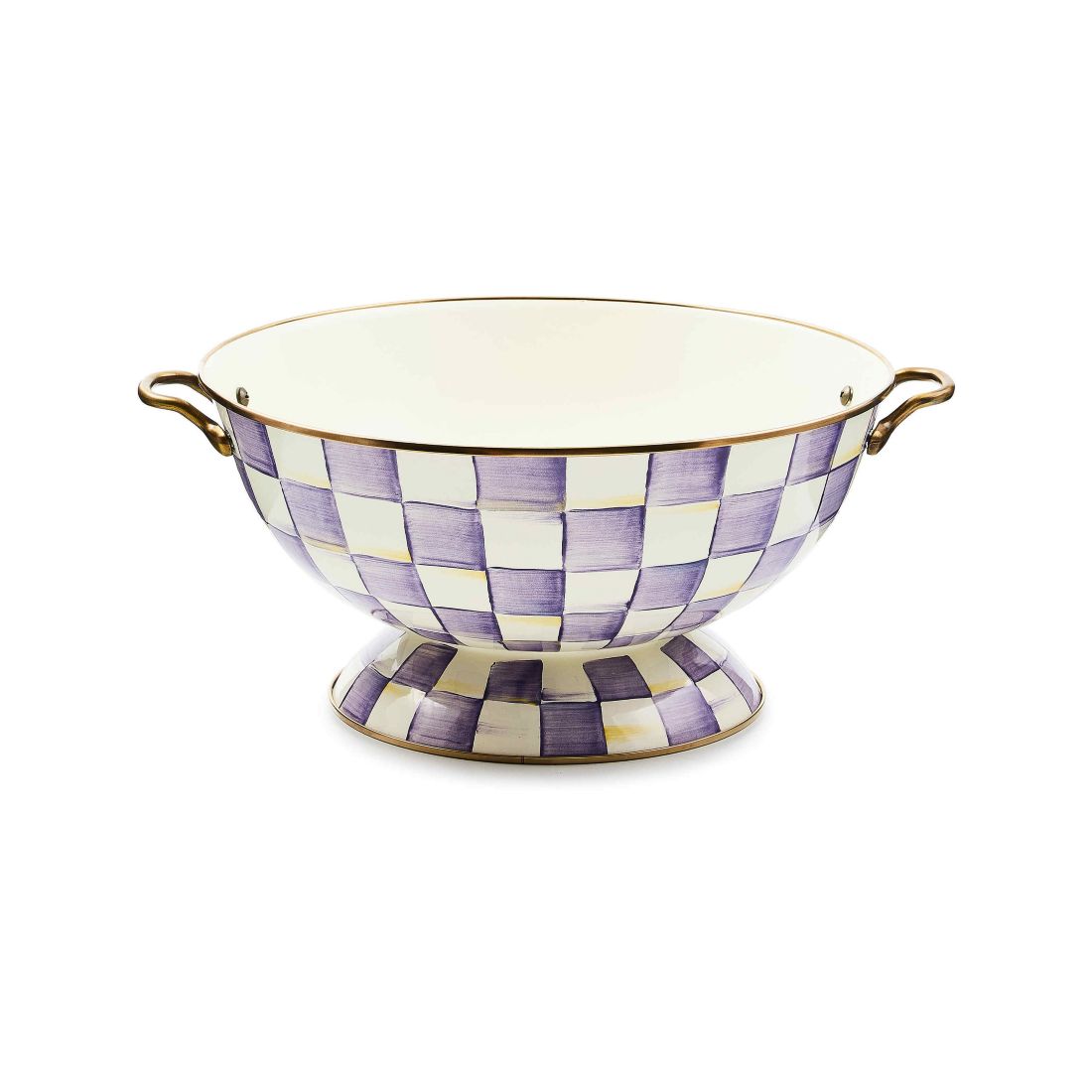 Mackenzie-childs Violet Check Everything Bowl