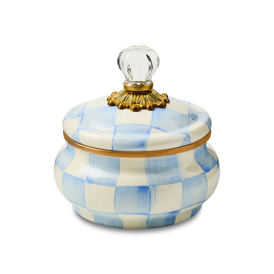Mackenzie-childs Check Squashed Pot