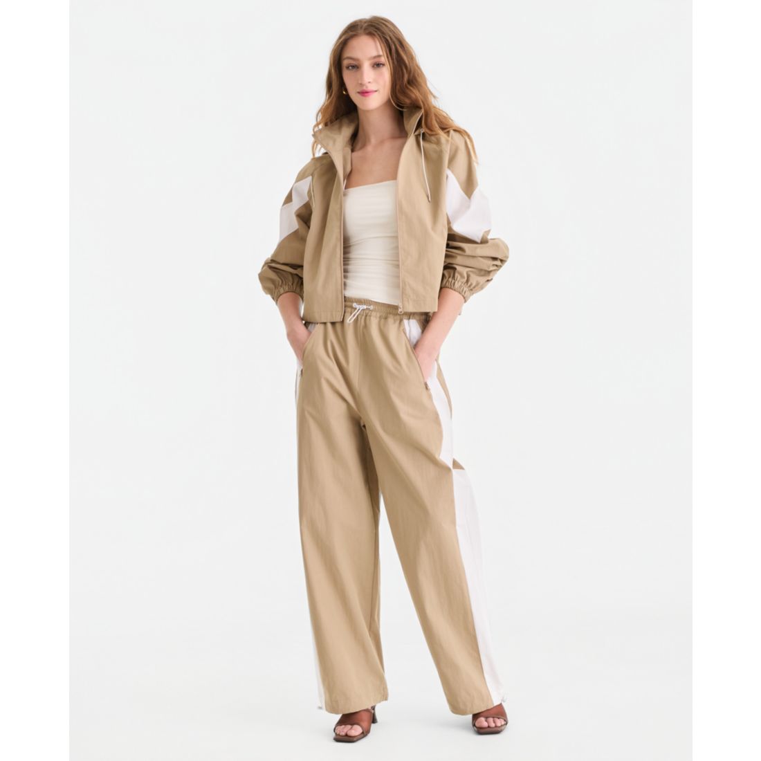 Bar Iii Women's Nylon Track Pants, Macy's Exclusive