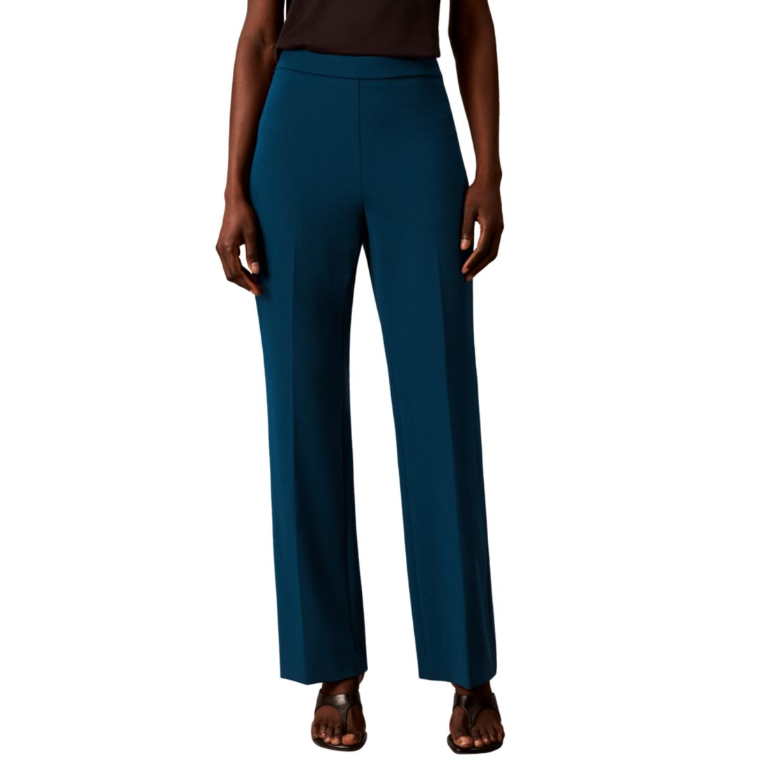 Calvin Klein Women's High-Waisted Pull-On Bootcut Pants