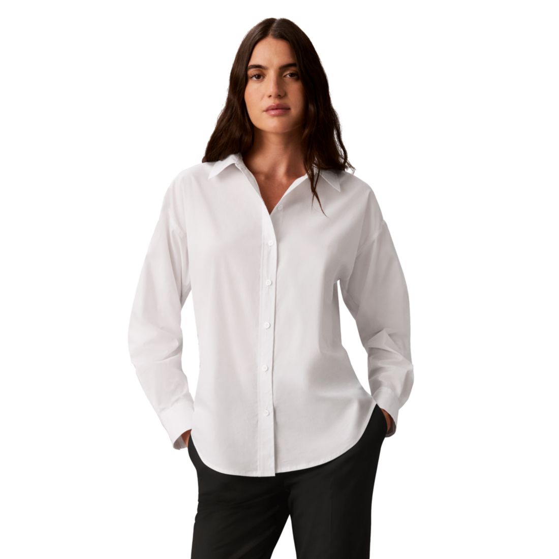 Calvin Klein Petite Button-Down Classic Shirt