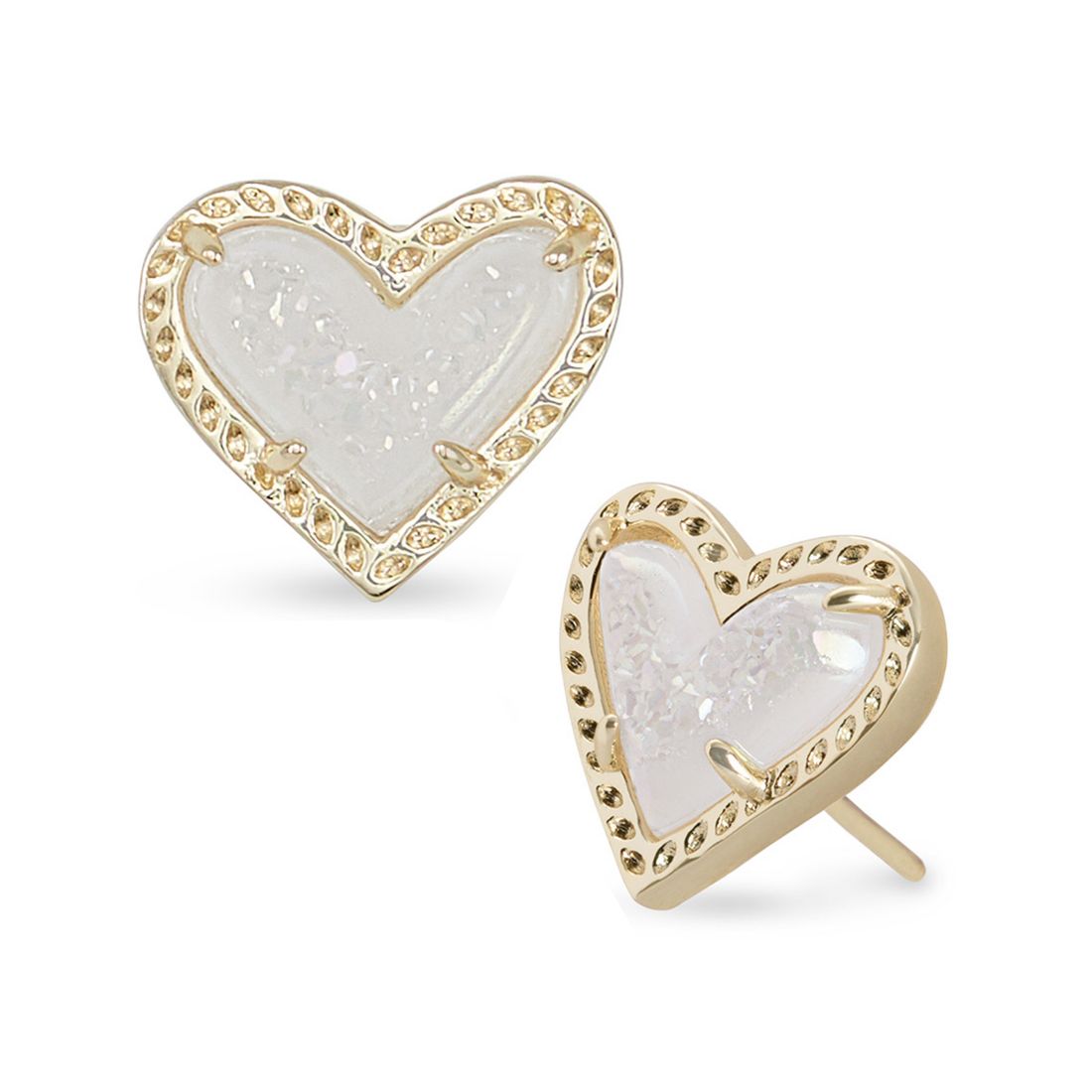 Kendra Scott Stone Heart Stud Earrings