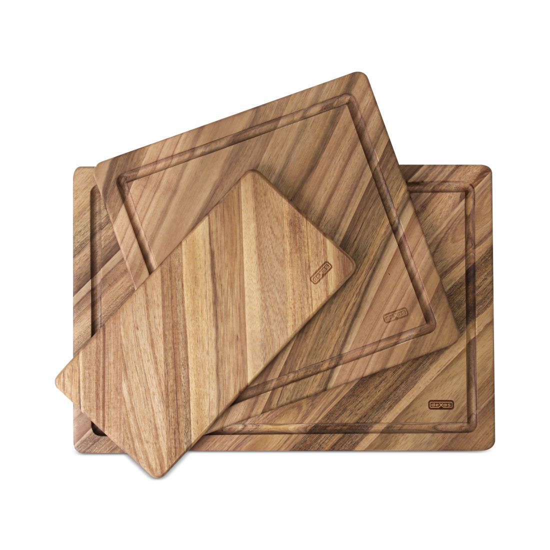 Dexas 3-Piece Acacia Diagonal Grain Board Set