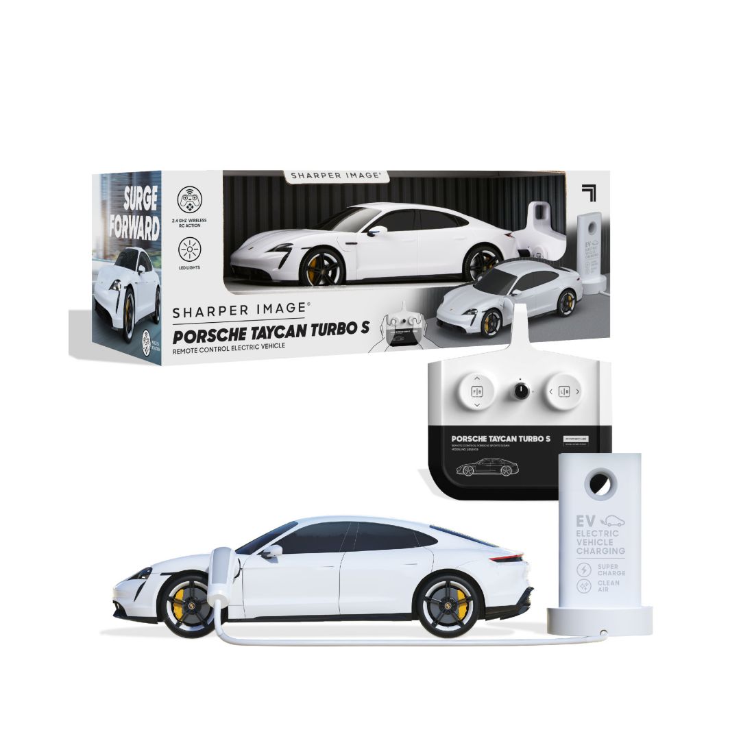 Sharper Image Porsche Taycan Turbo S Remote Control Electric Car
