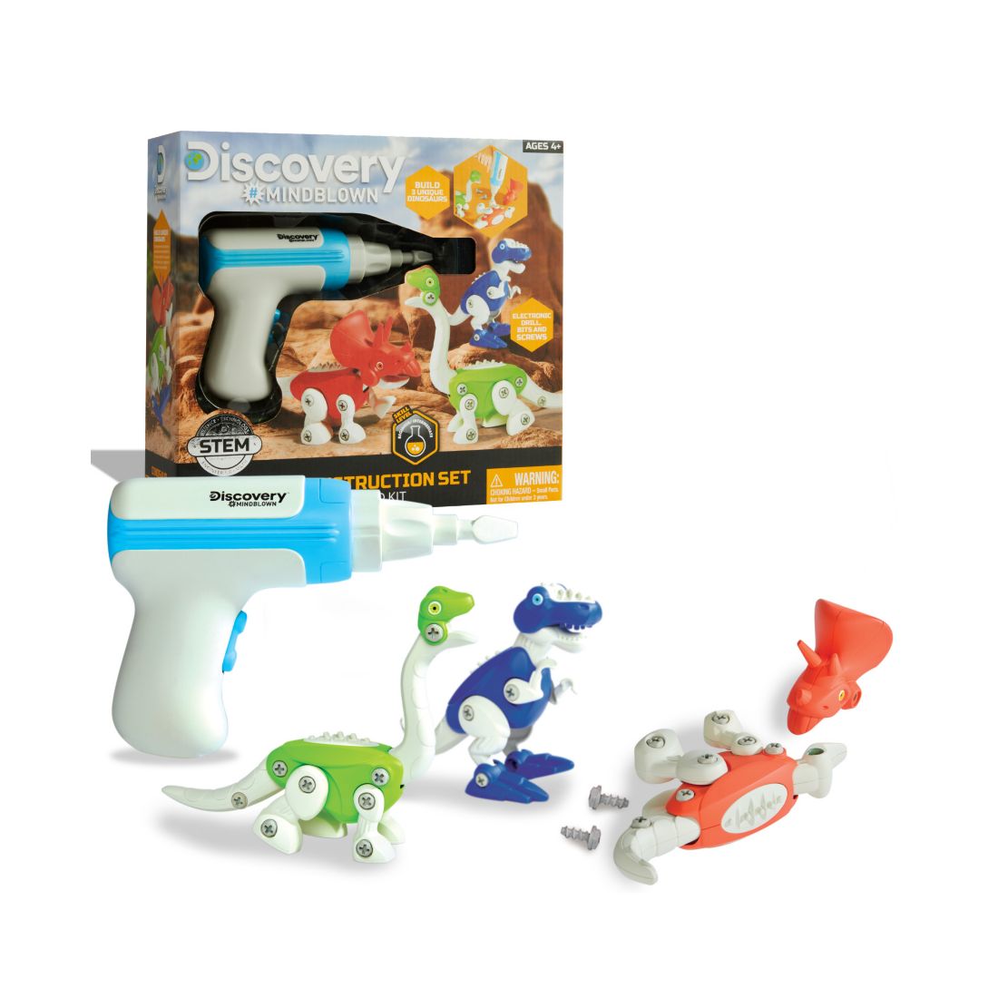 Discovery #Mindblown Dinosaur Construction Action Model Build Set