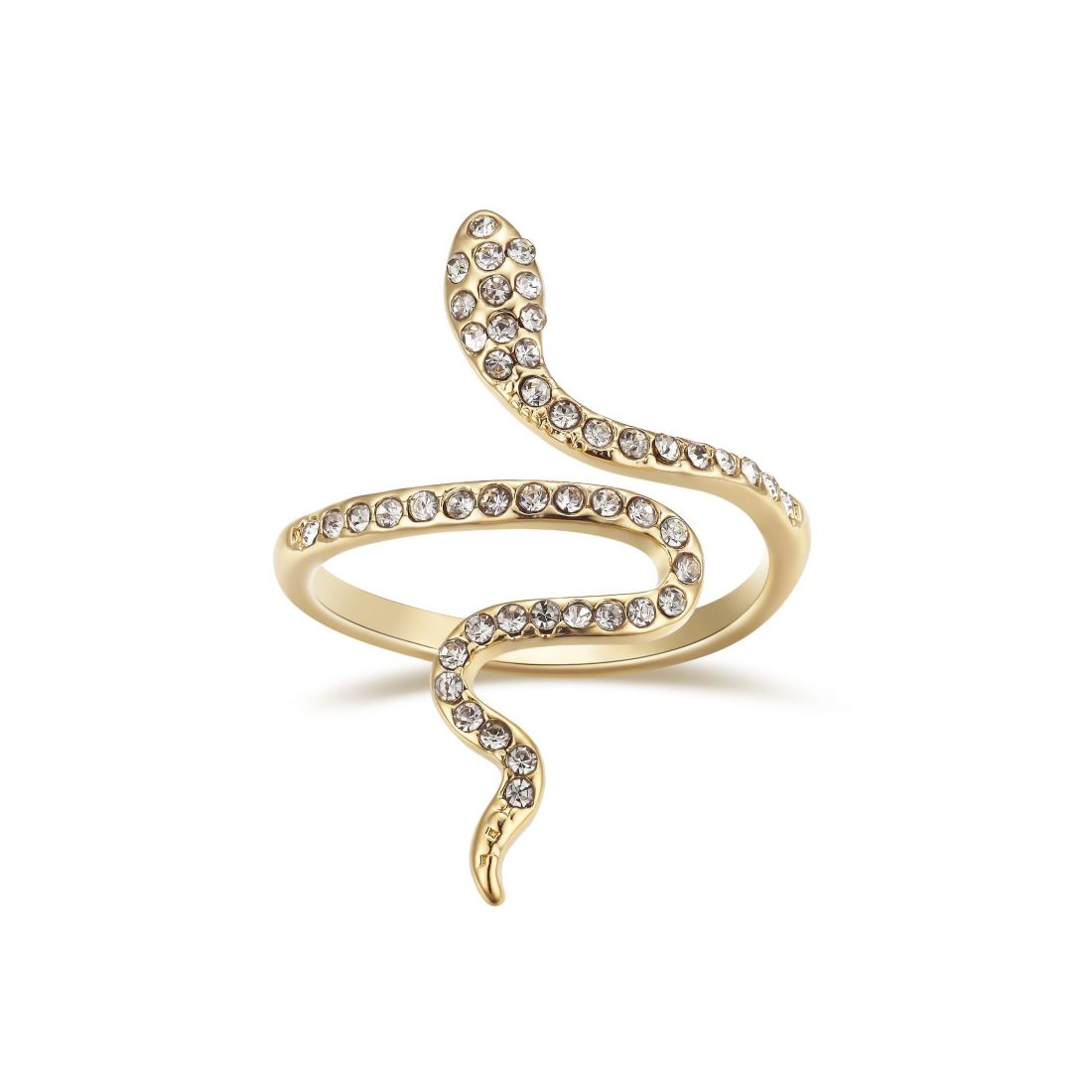 Unwritten Crystal Snake Bypass Ring