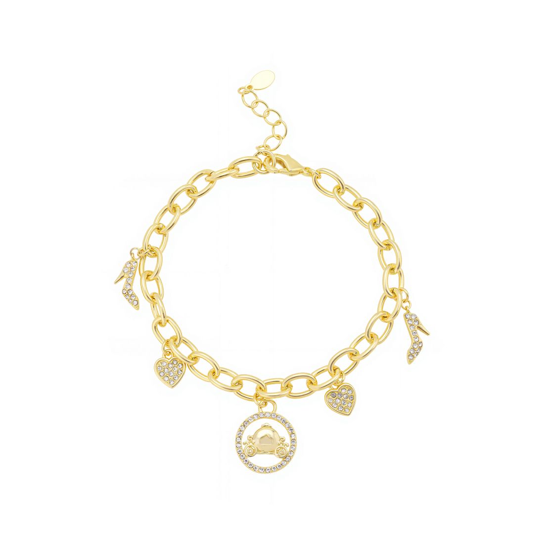 Disney Cinderella Crystal Chain Link Bracelet