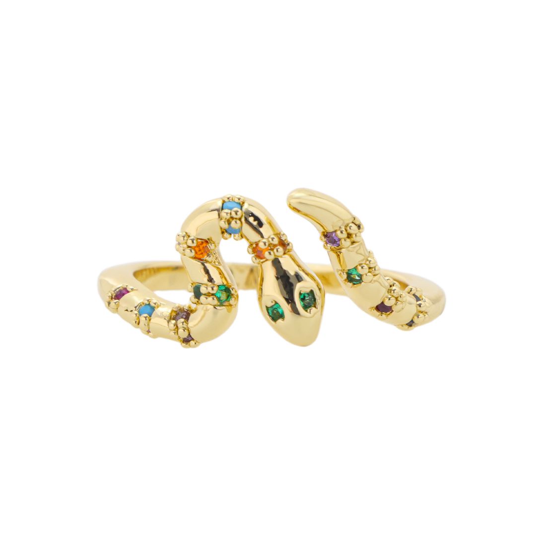 Unwritten Cubic Zirconia Snake Wrap Ring