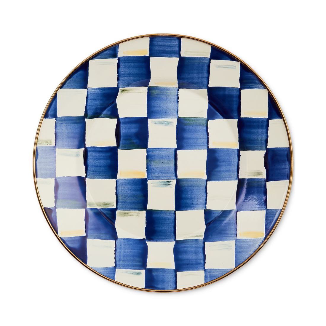 Mackenzie-childs Royal Check Dinner Plate