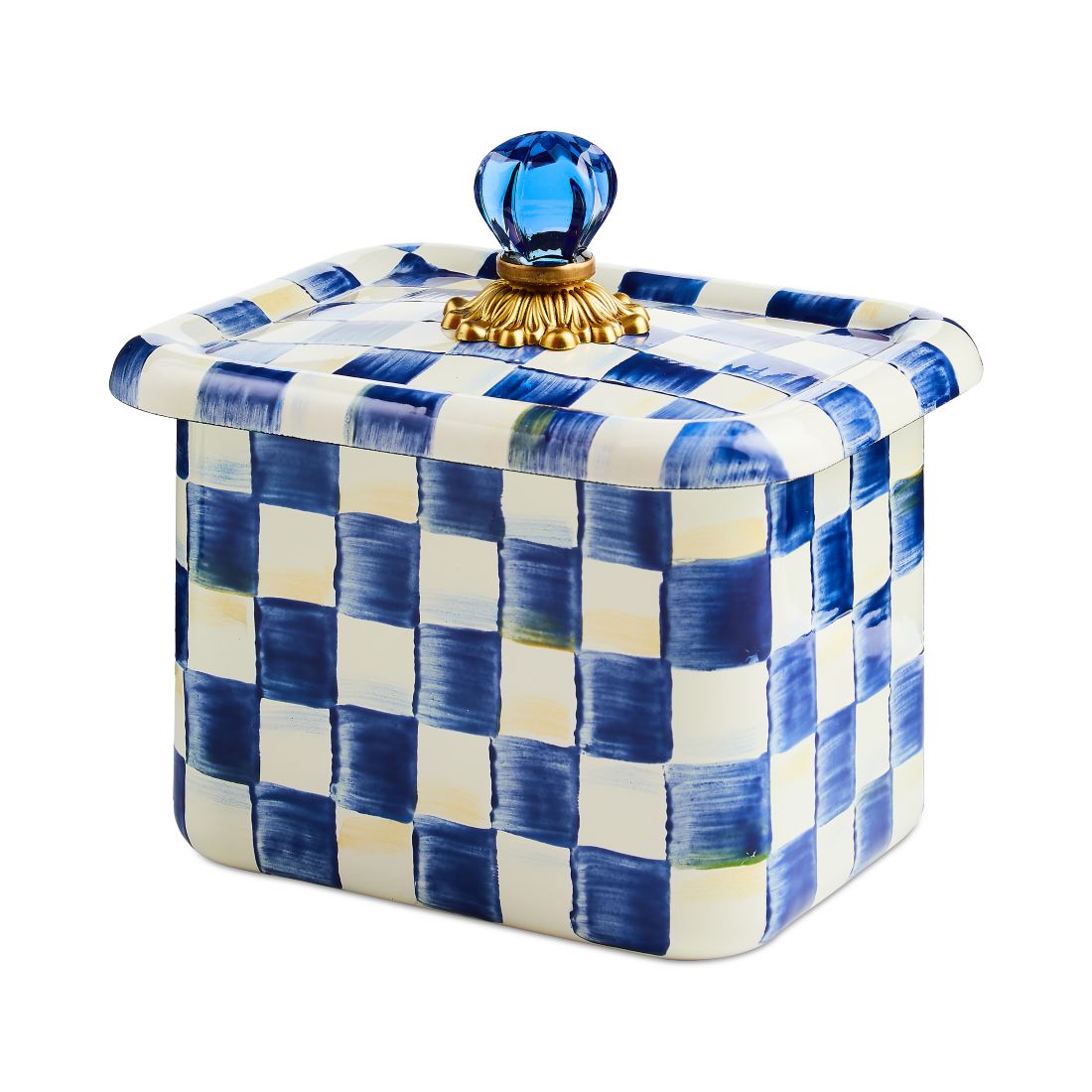 Mackenzie-childs Royal Check Recipe Box