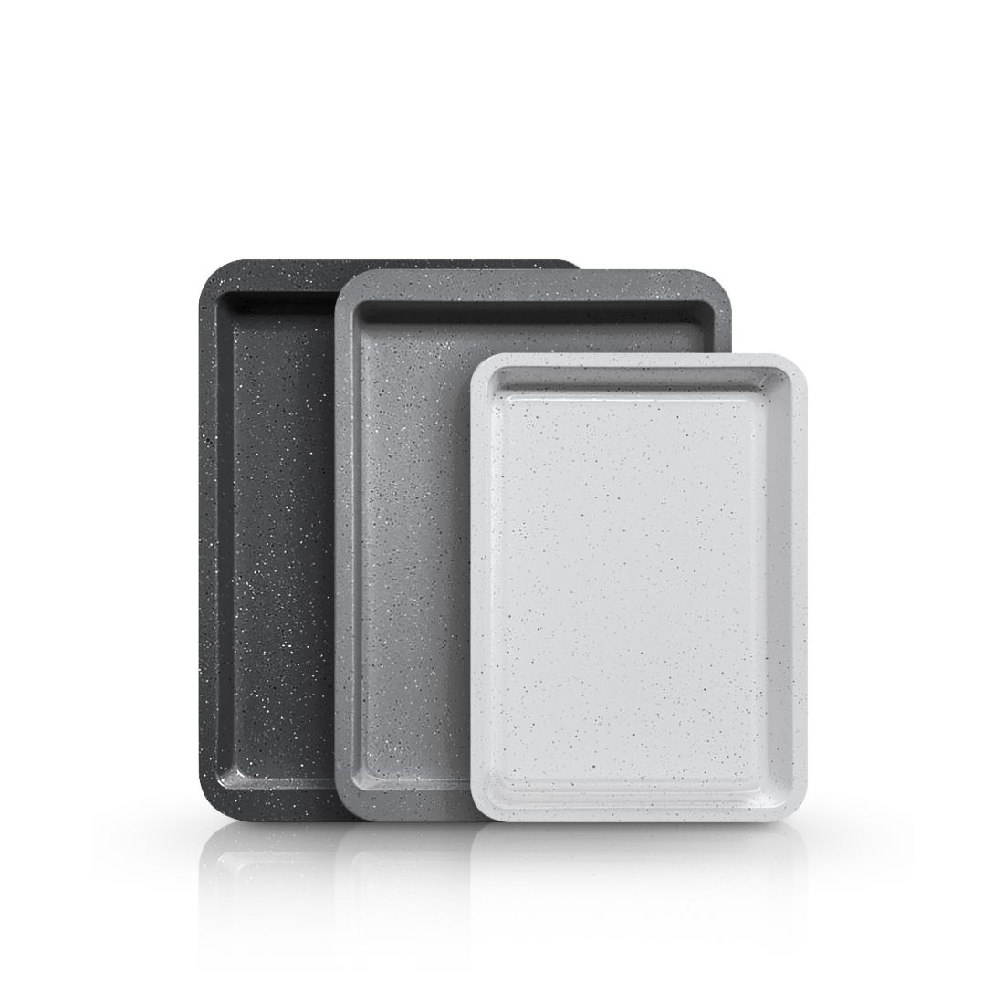 Art & Cook 3-Piece Ceramic Nonstick Cookie Sheet Set