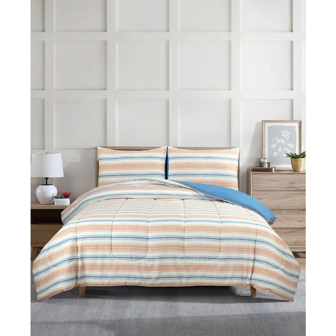 Macy's Liberty Mills Cloud Stripe 3-Pc. Comforter Sets