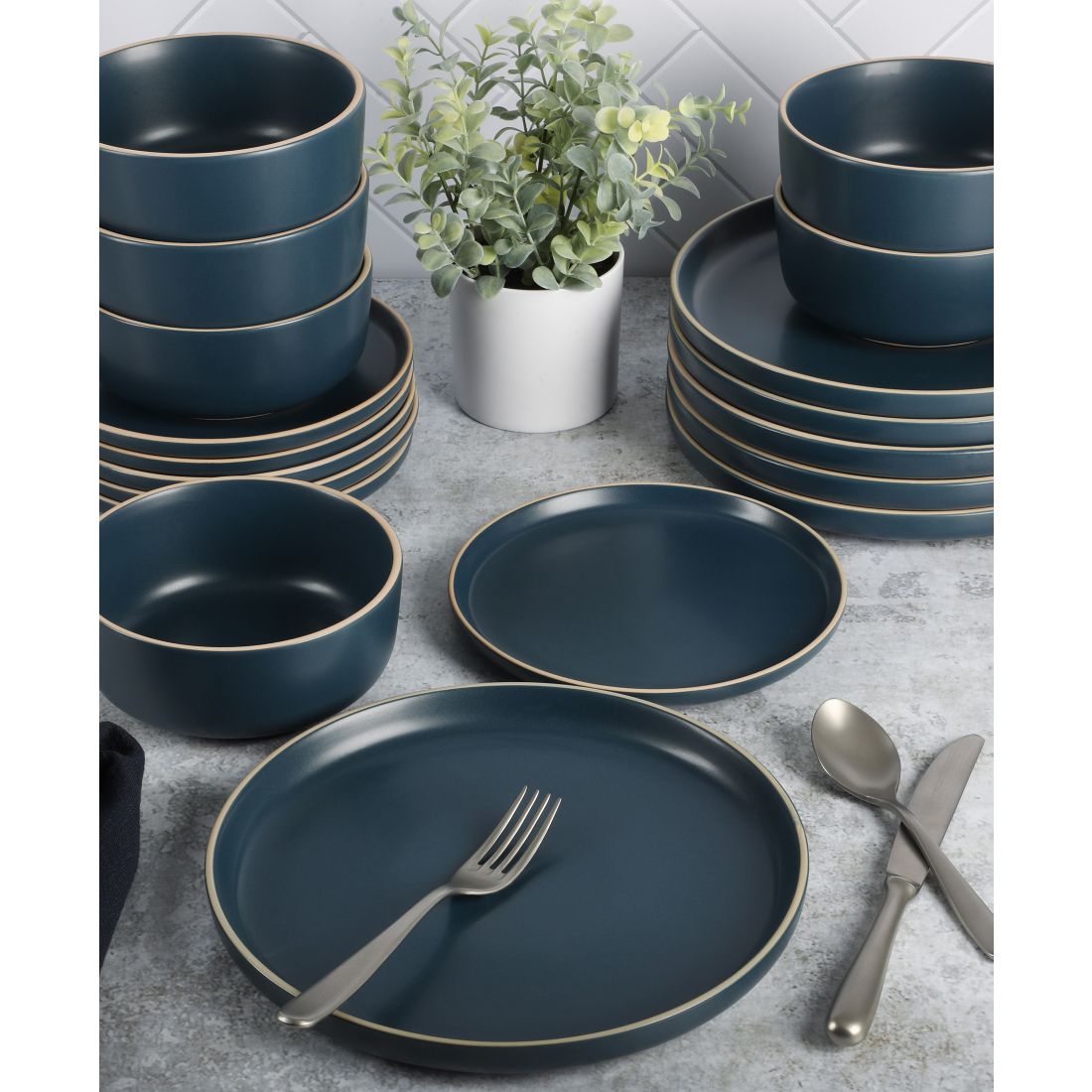 Gibson Home Zuma 18 Pc. Dinnerware Set, Service for 6