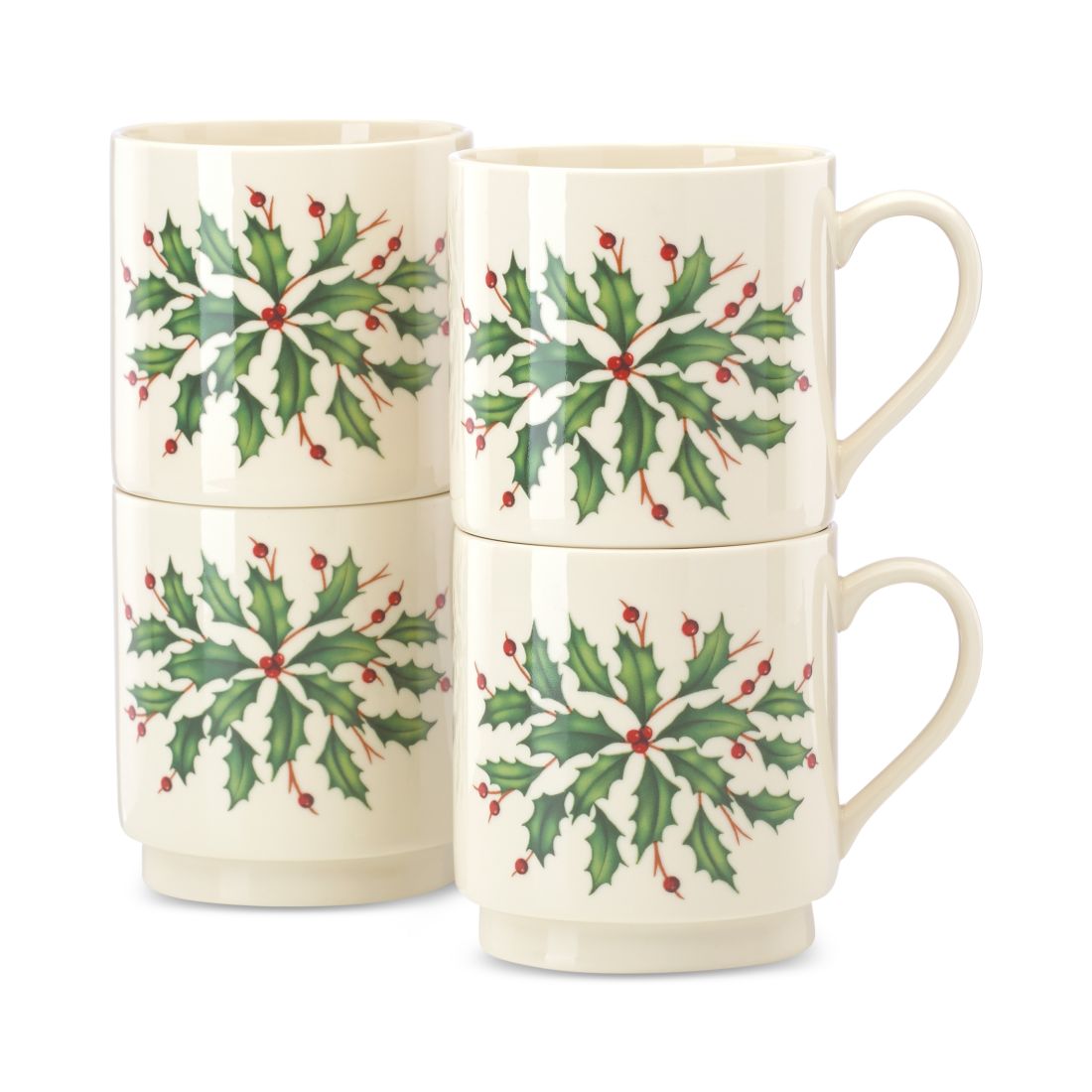 Lenox Hosting the Holidays Stackable Mugs, Set of 4