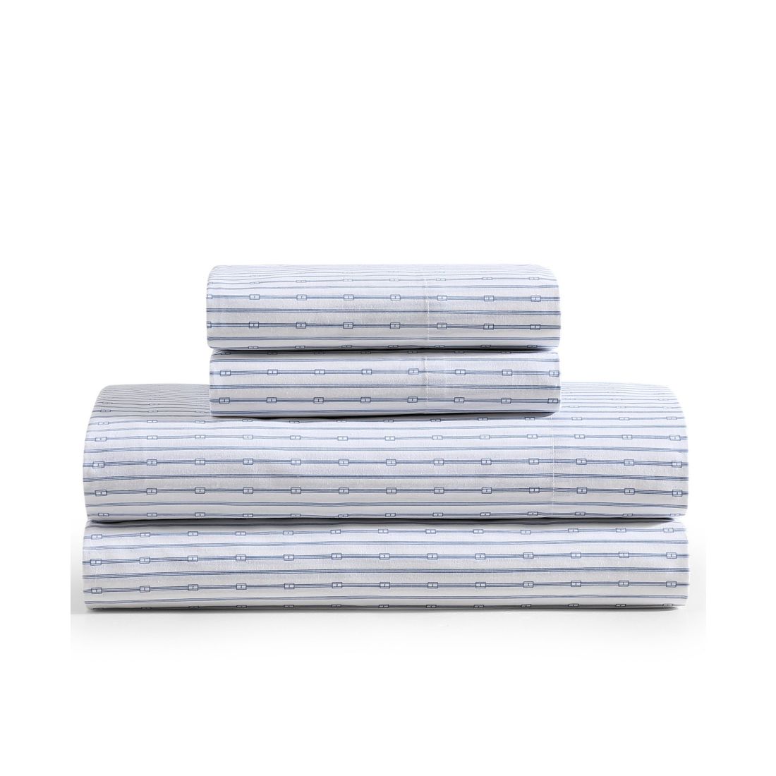 Tommy Hilfiger Printed 200-Thread Count Cotton Percale 4-Pc. Sheet Set, Queen